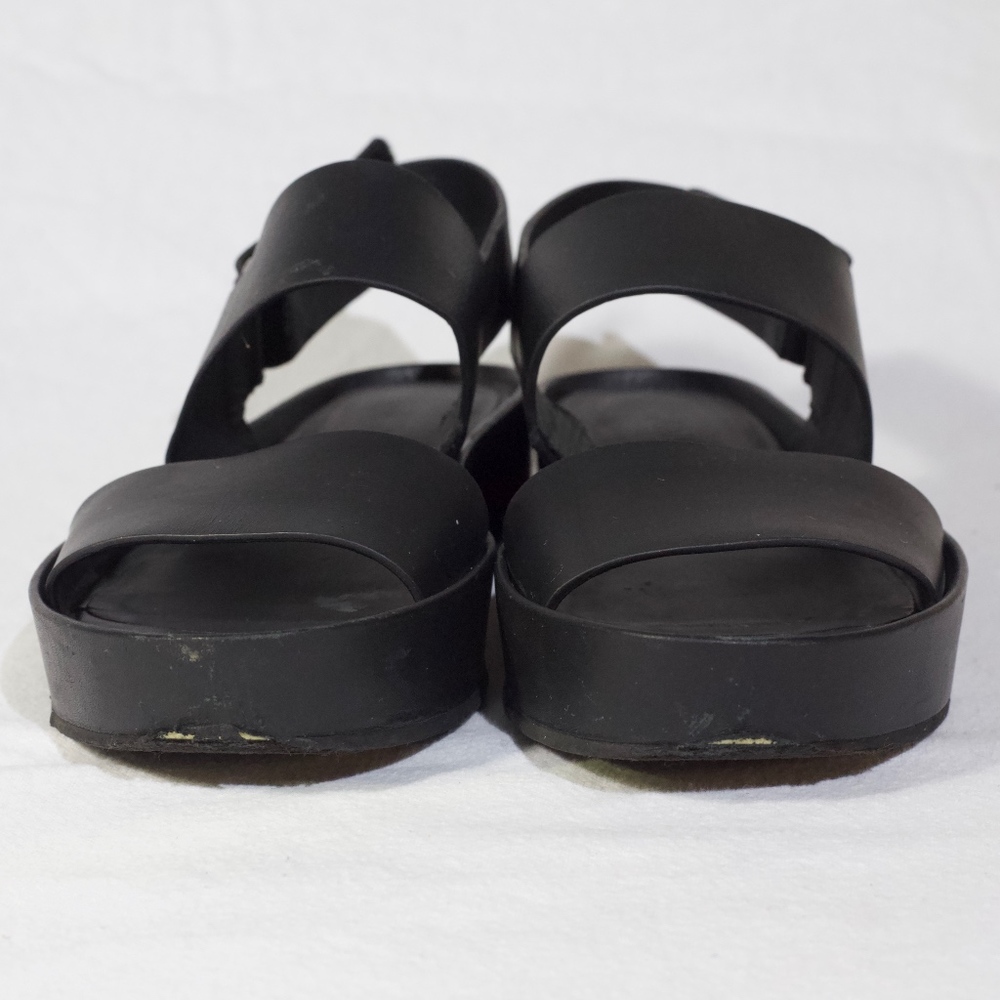 Black Marett Leather Platform Sandal, Black - Picture 4 of 8